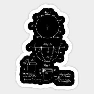 tuning device for timpani Vintage Patent Hand Drawing Sticker